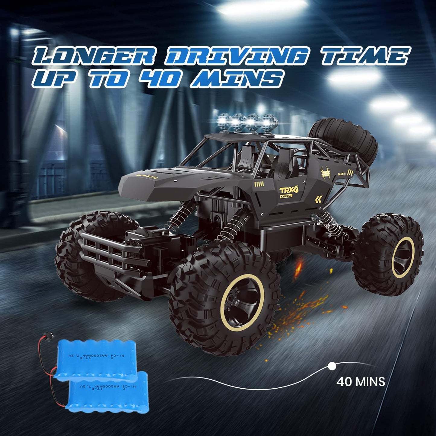 🚙 UK Rc Car Rock Crawler Rechargeable Off Road Truck 4WD, Metal Shell LED Headlights RC Remote Control Off Road Car Truck  👉 RC Rock Crawler 4WD – Off-Road Truck