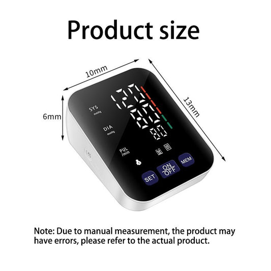 Multifunctional Home Blood Pressure Monitor With Cuff, Records 99 Measurements And Tracks Heart Rate