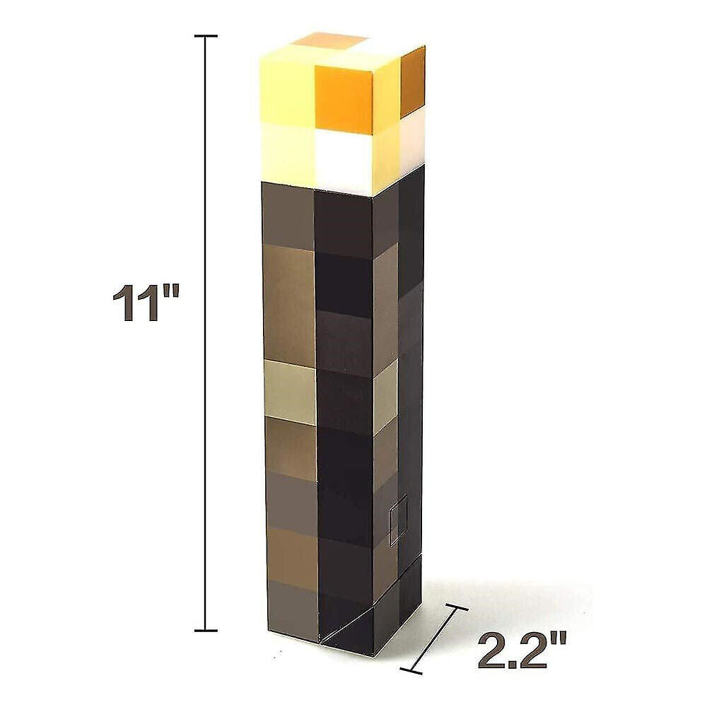 Minecraft Game Torch Lamp Led Night Light Home Decors USB Rechargeable Kids Gift