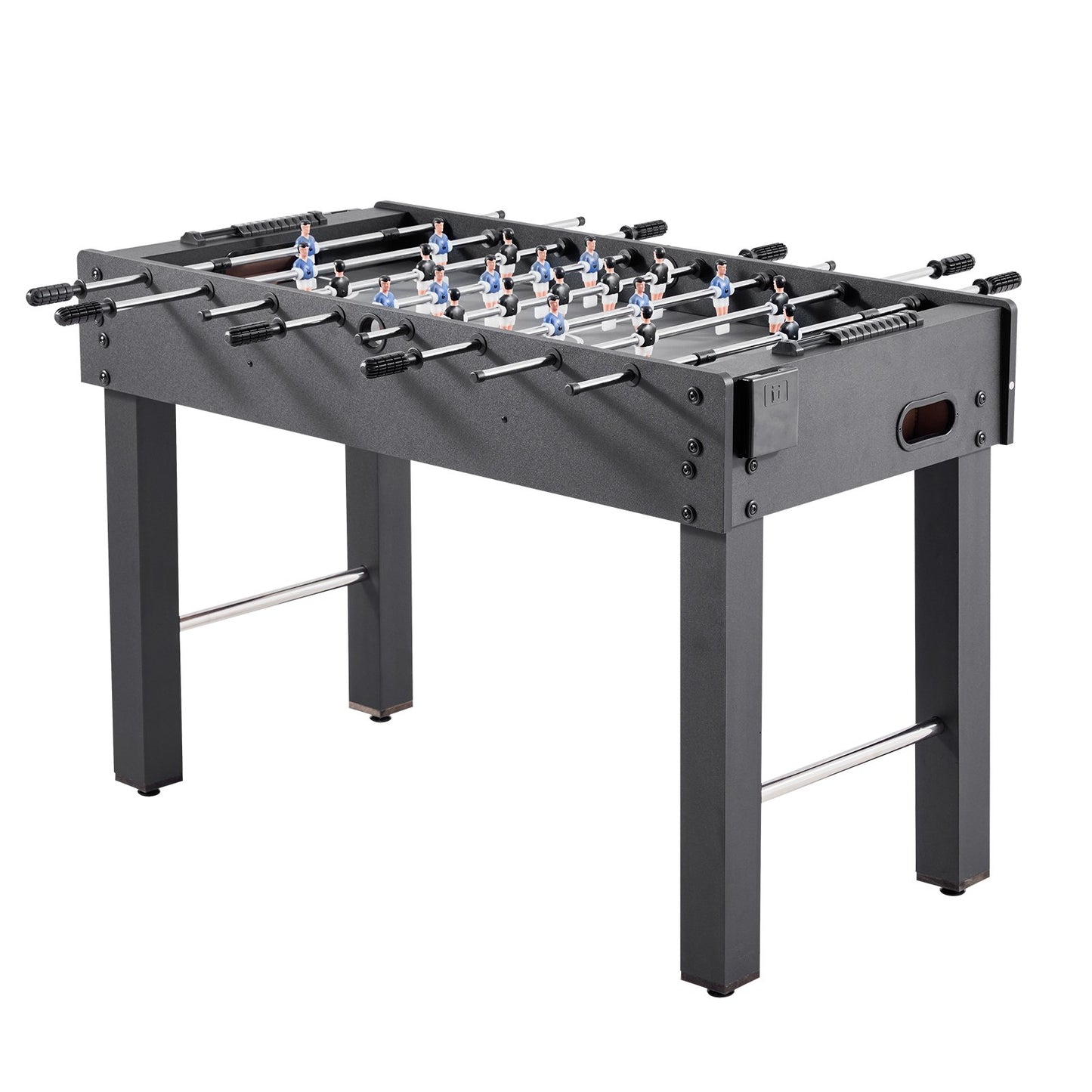 Foosball Table, 121 Cm Standard Size Table, Indoor Full Size Foosball Tables For Home, Family, And Game Room, Durable Soccer Set, Includes 2 Balls, Score Keeper, And 2 Cup Holders