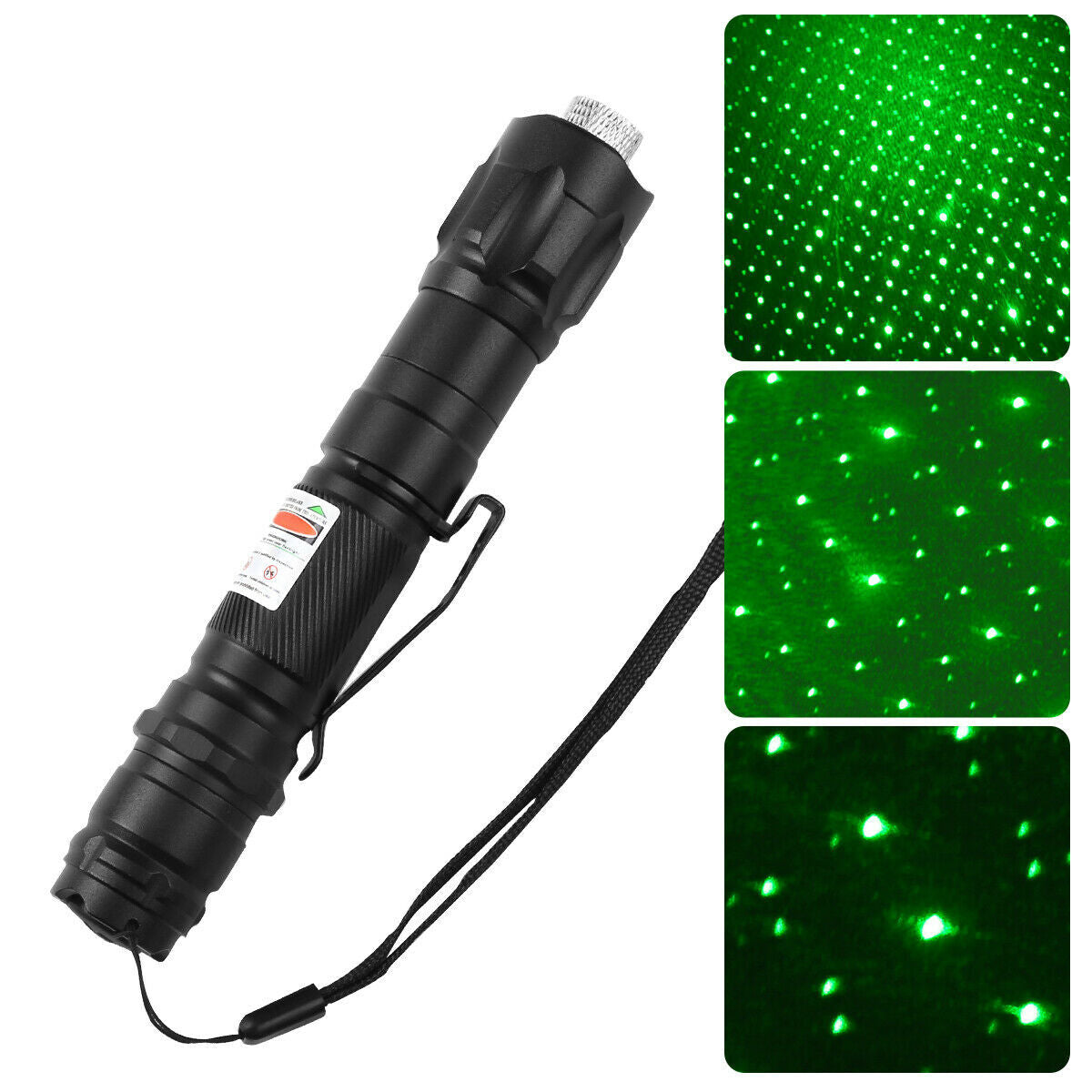 Green Laser Pointer USB Rechargeable Pen LED Flashlight Torch Visible Beam Lazer