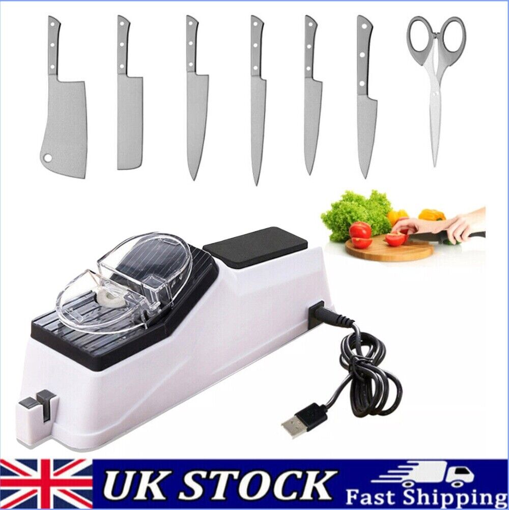 2 In1 Electric Knife Sharpener And Scissor Sharpeners Family Kitchen Home Tool