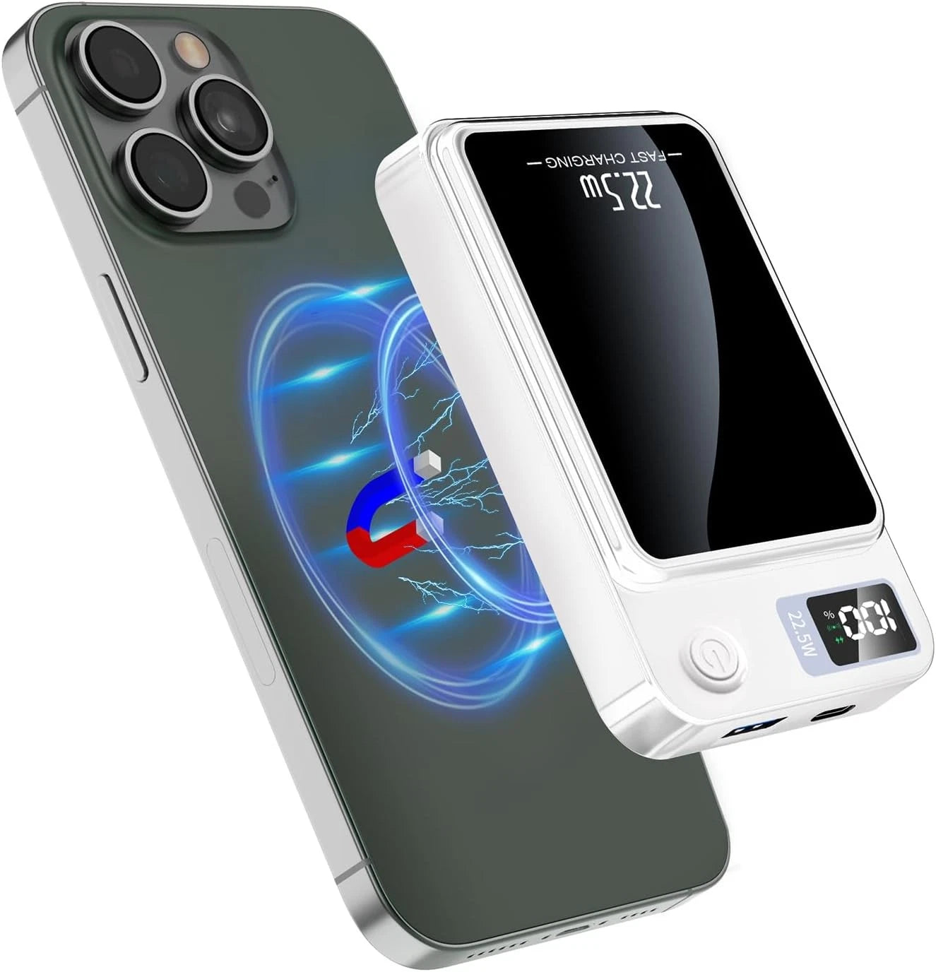 🔋 Magnetic Power Bank Black  👉 Magnetic Power Bank – Fast Charge