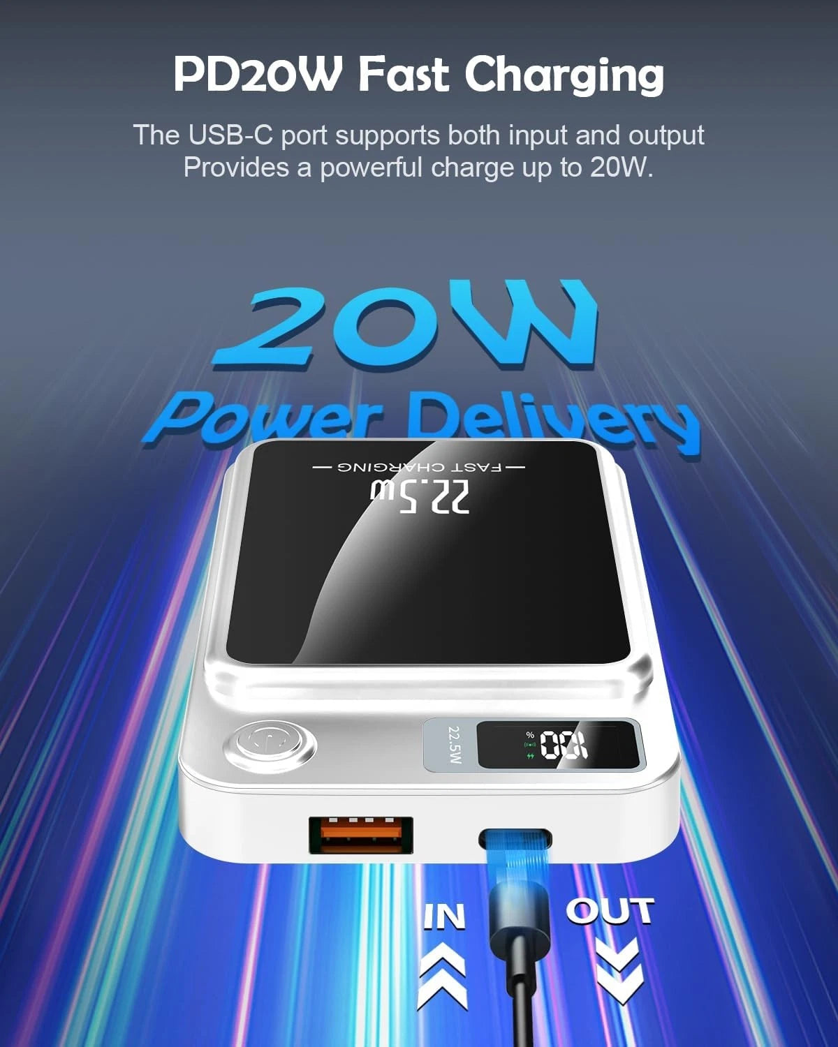 🔋 Magnetic Power Bank Black  👉 Magnetic Power Bank – Fast Charge