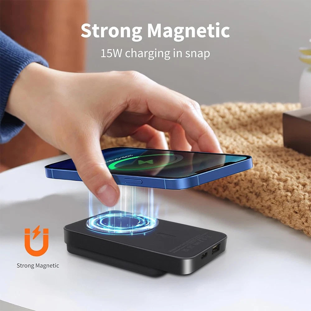 🔋 Magnetic Power Bank Black  👉 Magnetic Power Bank – Fast Charge