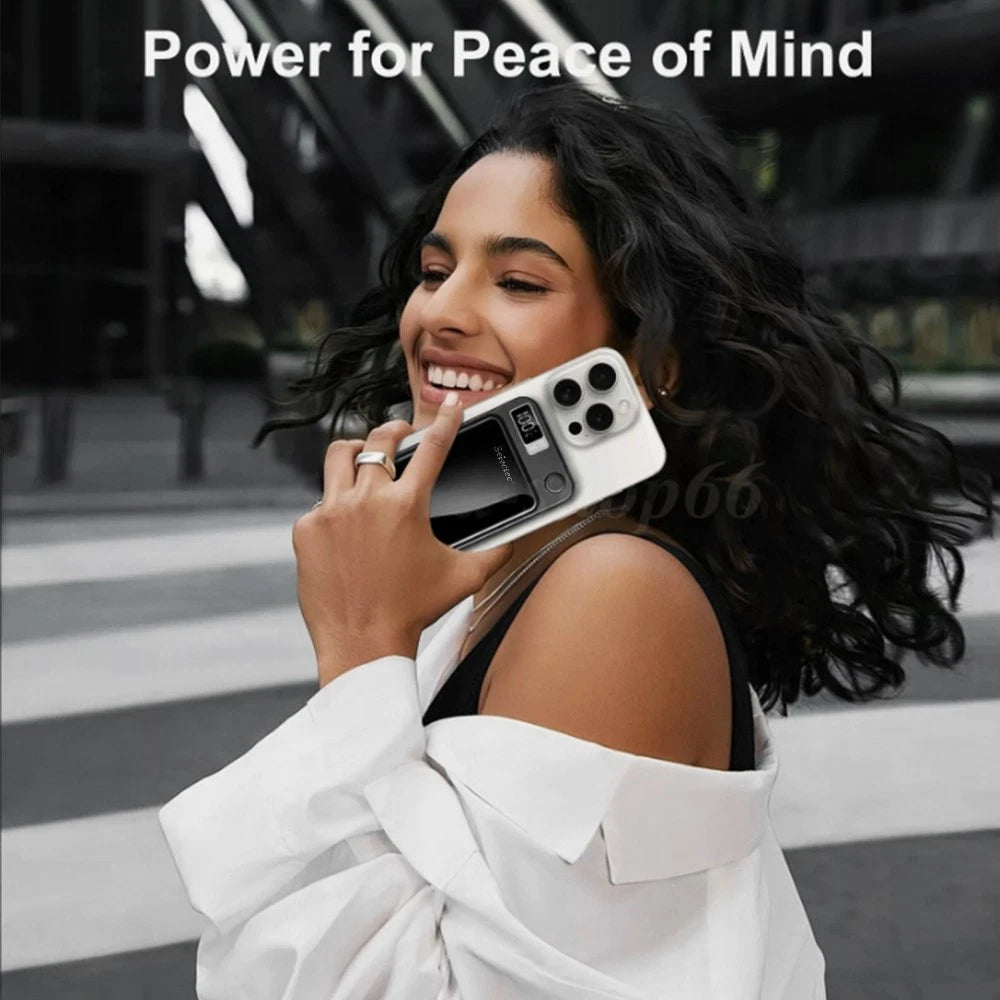 🔋 Magnetic Power Bank Black  👉 Magnetic Power Bank – Fast Charge